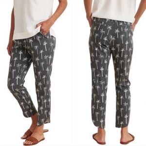 Marine Layer Allison Pant Black Palm Print
